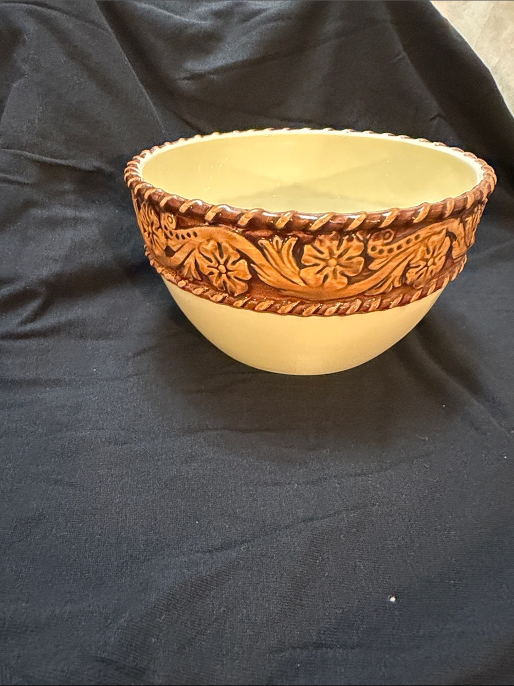 Montana Silversmiths Lifestyles Collection Tooled Leather 6” Soup Bowl Rare